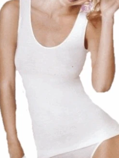 Canottiera Donna Spalla Larga Filo Di Scozia Liscia Emmebivi 13832