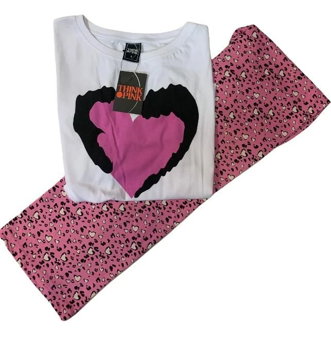 Pigiama Donna M/M 100% Cotone THINK PINK 2009 Outlet 3 Pigiama Donna M/M 100% Cotone THINK PINK 2009 Outlet