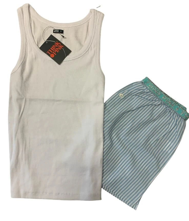 Pigiama Donna Canottiera Corto 100% Cotone THINK PINK 2023 Outlet 3 Pigiama Donna Canottiera Corto 100% Cotone THINK PINK 2023 Outlet