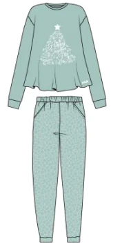 Pigiama Donna Fila 4068 Cotone Caldo Invernale 3 Pigiama Donna Fila 4068 Cotone Caldo Invernale