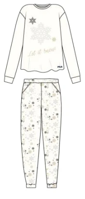 Pigiama Donna Fila 4069 Cotone Caldo Invernale 3 Pigiama Donna Fila 4069 Cotone Caldo Invernale