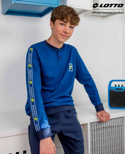 Pigiama Ragazzo Lungo Cotone Jersey Lotto 4116 Outlet 3 Pigiama Ragazzo Lungo Cotone Jersey Lotto 4116 Outlet