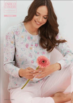 Pigiama Donna Cotone Jersey Enrico Coveri 5204 Outlet