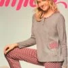 Pigiama Donna Cotone Caldo Invernale Infiore 533 -Moda Lingerie Negozio 533