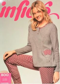 Pigiama Donna Cotone Caldo Invernale Infiore 533