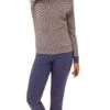Pigiama Donna Cotone Felpato Punto Milano Il Granchio 6009 -Moda Lingerie Negozio 6008 b
