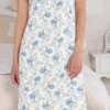 Camicia Da Notte Spalla Larga 100% Cotone Jersey Linclalor 74432 -Moda Lingerie Negozio 74432