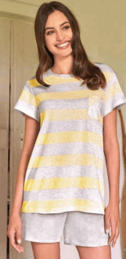 Pigiama Donna Corto M/M 100% Cotone Jersey Linclalor 74546