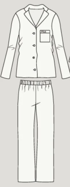 Pigiama Donna Raso Aperto Fila 4039 Pezzo Unico Campionario Special Price