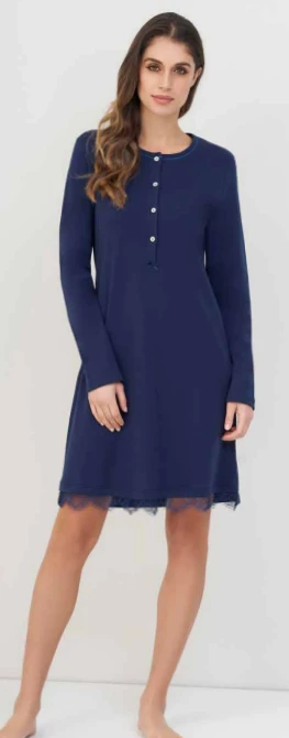 Camicia Da Notte Cotone Caldo Interlock Invernale Linclalor 91918 2 Camicia Da Notte Cotone Caldo Interlock Invernale Linclalor 91918