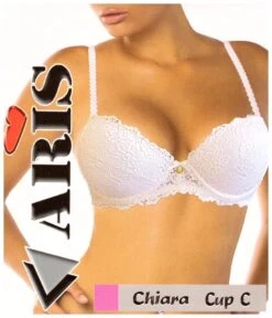 Reggiseno Balconcino Push-Up Pizzo Coppa C Aris Chiara