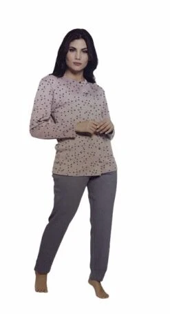 Pigiama Donna Caldo Cotone Aperto Calibrato Karelpiu' 9099