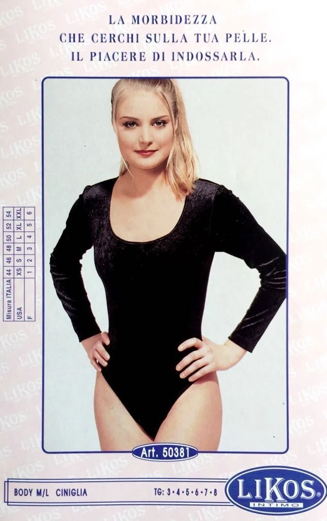 Body Donna Maglia Manica Lunga Ciniglia Likos 3 Body Donna Maglia Manica Lunga Ciniglia Likos