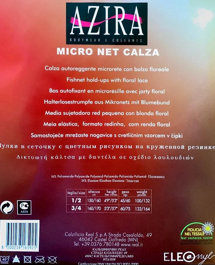 Calza Autoreggente Microrete Con Balza In Pizzo Azira 4 Calza Autoreggente Microrete Con Balza In Pizzo Azira - immagine 2
