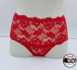 Slip Donna Coulotte Rosso Tutto Pizzo Diva By Prive' 2118