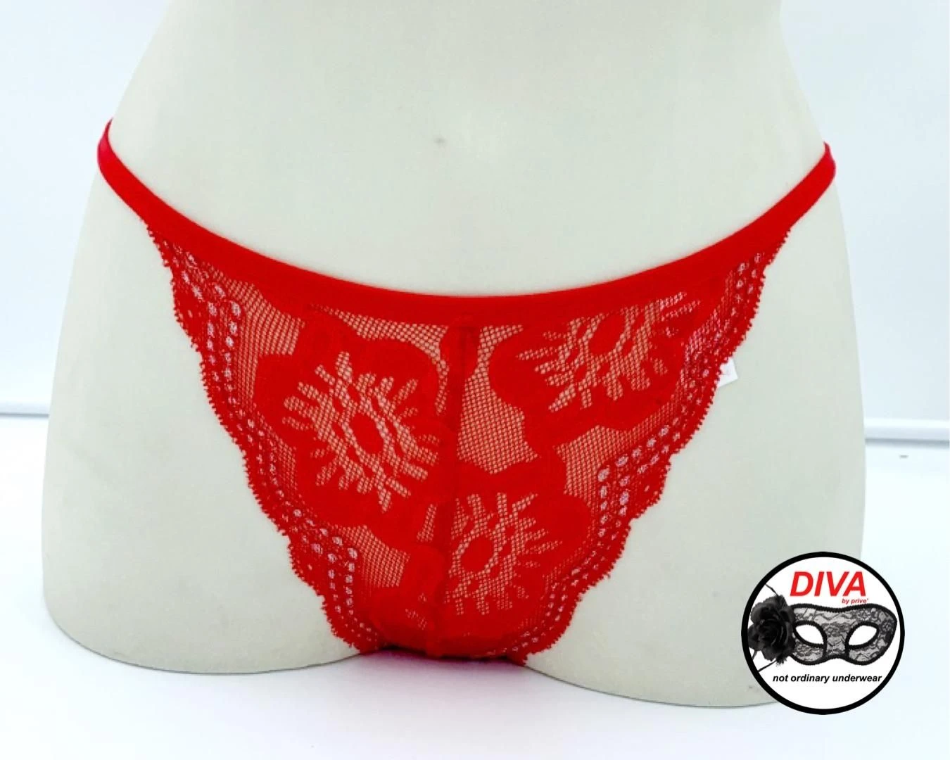 Perizoma Filo Sexy Rosso Diva By Prive' 3457 3 Perizoma Filo Sexy Rosso Diva By Prive' 3457