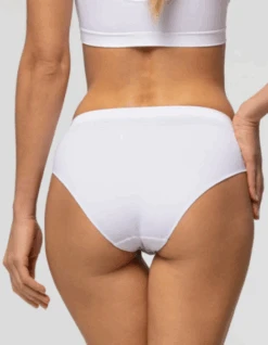 Slip Donna Vita Alta Microfibra Seamless Pompea -Moda Lingerie Negozio slip dietro